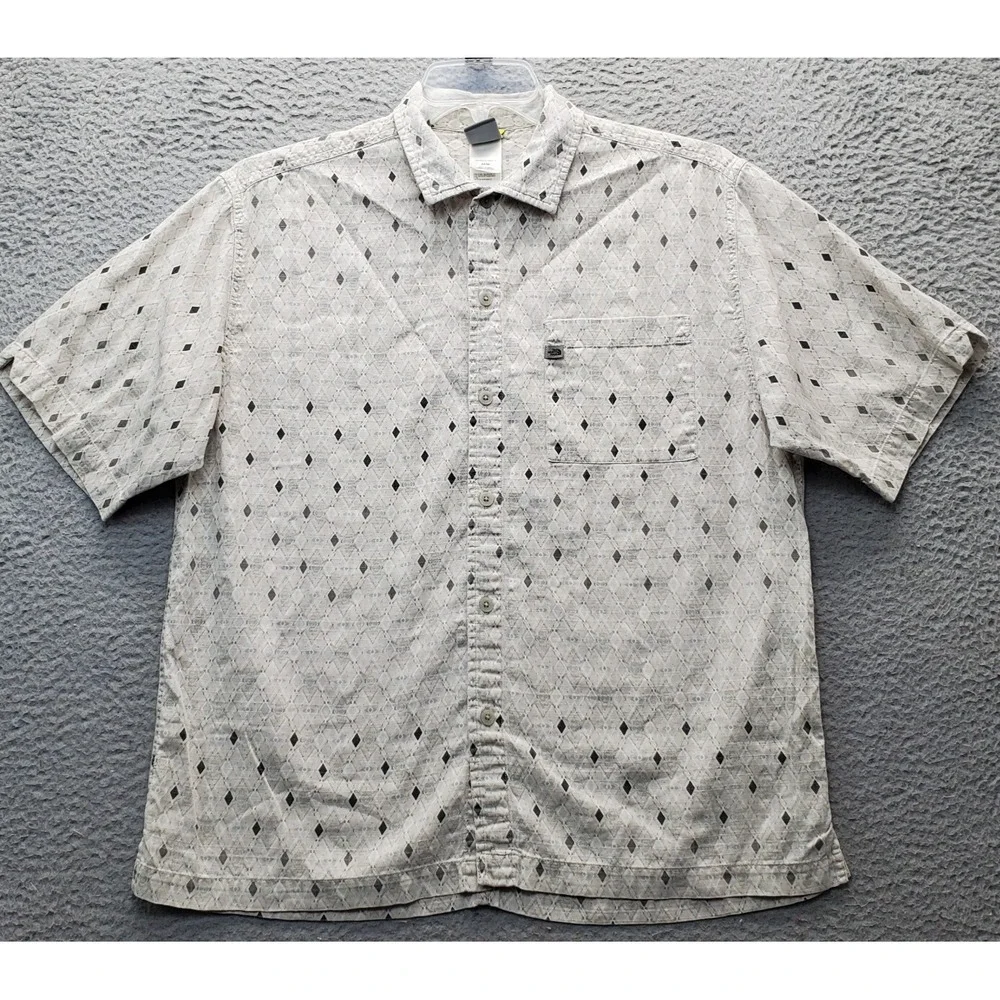 The North Face Shirt Men's‎ M Multi Geometric Chest Pocket Button Down Collared